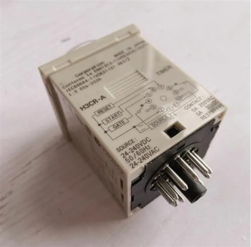 Relé de tiempo H3CR-A de 11 pines con base y rango de voltaje AC100-240V 2