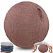 Balance Ball Cover Exercise Ball Cover Sitting Ball Cover Yoga Ball Accessories Sitting Ball Chair Protection for Fitness Yoga Ball Gym Training Foldable Lightweight(no Ball) ( Color : Brown , Size :