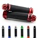 Area1 universal Motorrad Motorroller Lenkergriffe Griffe Griffgummis 2 Stück 1x 22mm + 1x 24-25mm (7/8 / 1 Zoll) (Dome) (Rot) Kompatibel mit BMW KTM Honda Yamaha KSR Aprilia Kawasaki Suzuki Piaggio