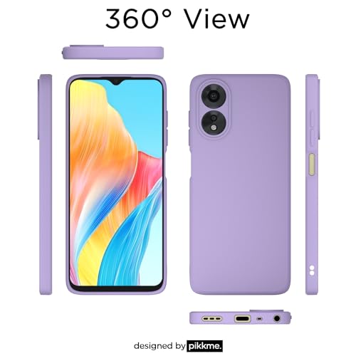 Image of Outlouders Back Cover for Oppo A38 4G / Oppo A18 4G | Camera Protection | Durable Soft Matte Silicone Bumper Case (Purple)