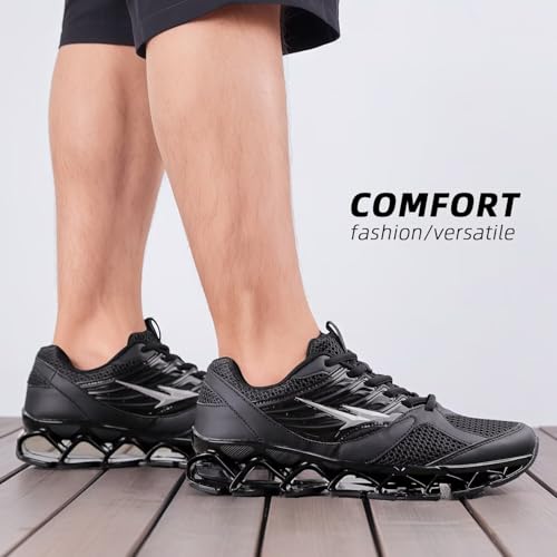 Image of Mens Running Shoes Mesh Breathable Trail Runners Fashion Sport Blade Walking Tennis Sneakers