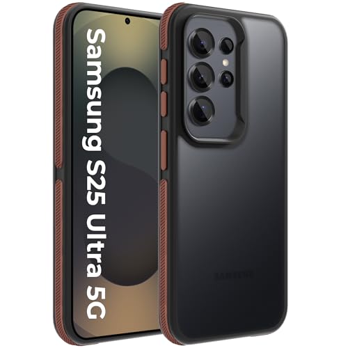 Image of A rtistque Frosted Ultra Matte Back Cover Case for Samsung Galaxy S25 Ultra 5G | Premium Brown Cover | Smooth Grip Sides | Shockproof Slim Protective Design | Samsung S25 Ultra Back Cover