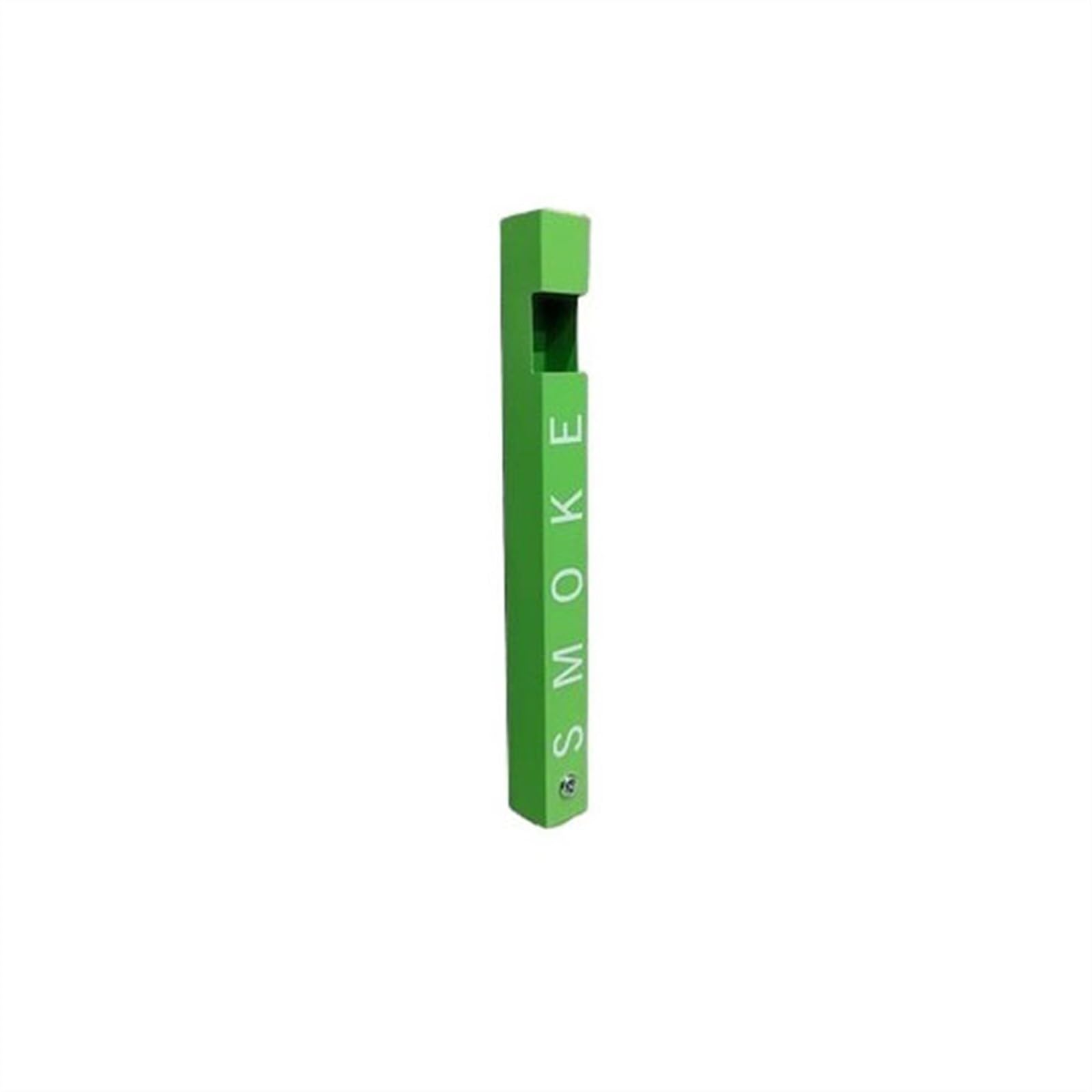 Cenicero de pie exterior verde con cubo de basura para jardin