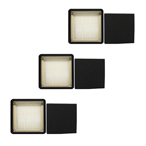 3 Pack of Replacement Dirt Devil F-66 Vacuum HEPA Filter & Foam Filter