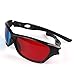 VizGiz 2 Pack 3D Glasses for TV Cyan Red Blue 3 Dimensional Glasses for Anaglyph Stereoscopic Movie Comic Book Photo Projector Computer Screen Game DVD Film Television Home Theater