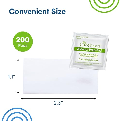 Image of Alcohol Wipes | Individually Wrapped Alcohol Prep Pads with 70% Isopropyl Alcohol, Great for Medical & First Aid Kits | Sterile, Antiseptic 2-Ply Alcohol Swabs - 200 count