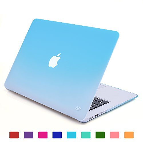 Fade to White Matte Carrying Hard Shell Case for MacBook Air 13.3” A1466 & A1369 (Sky Blue)