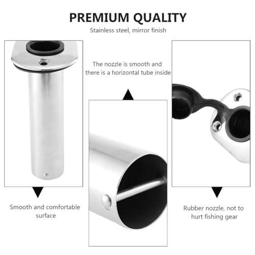Support canne à pêche bateau fixation robuste acier inoxydable 90°