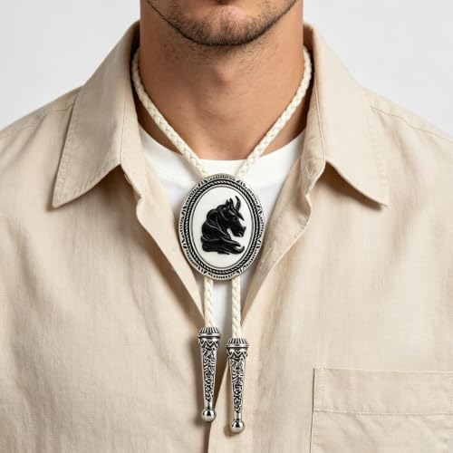 Image of Jeilwiy Bolo Tie for Men, Western Bolero Tie Cowboy Ties Native American Cowgirl Bolo Tie Accessories for Men Women
