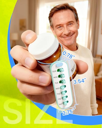 Odaro 2 Pack Pill Reminder, Lanyad or Sticker Pill Tracker, Work with Most Bottles, Reusab - image 8