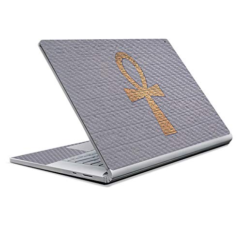Image of MightySkins Carbon Fiber Skin for Microsoft Surface Book 2 13 inch (2017) - Ankh,Protective, Durable Textured Carbon Fiber Finish,Easy to Apply, Remove, and Change Styles,