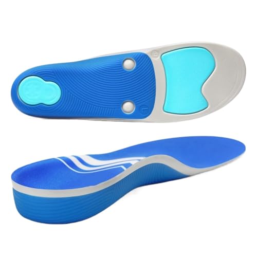 Plantillas ortopédicas de soporte de arco alto para fascitis plantar de más de 220 libras para hombres y mujeres, plantillas ortopédicas para zapatos de trabajo (UE (49-50)-310 mm)
