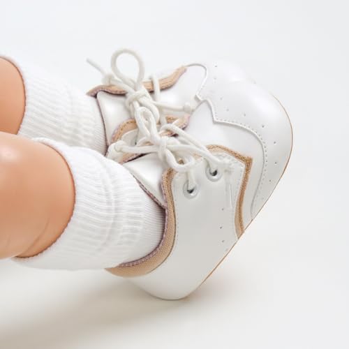 Image of Baby Boys Girls Sneakers Toddler Non-Slip Soft Rubber Sole First Walking Shoes Infant Newborn Crib Dress Shoes
