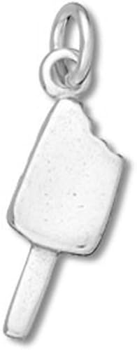 Charm de paleta de helado de plata esterlina Artículo #35696, Plata esterlina, No es una piedra preciosa