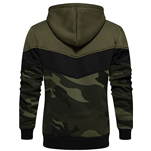 DUOFIER Men's Athletic Hoodies Color Block Hooded Fleece Sweatshirt4