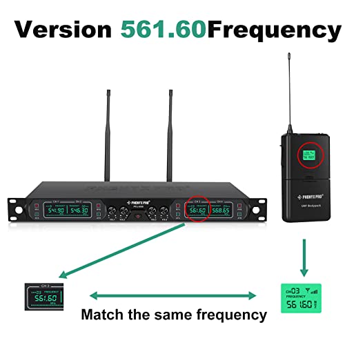 Phenyx Pro Wireless Bodypack Transmitter, 561.6Mhz Uhf Bodypack Transmitter For Ptu-5000/Ptu-4000 Series, 260Ft Coverage #TOP2