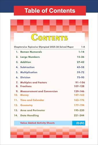 Image of Disha Olympiad Champs Mathematics Class 4 with Chapter-wise Previous 13 Year (2013 - 2025) Questions 7th Edition | Complete Prep Guide with Theory, PYQs, Past & Practice Exercise