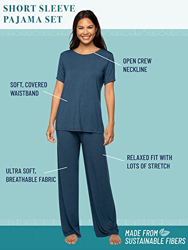 Vanity Fair Women's Beyond Comfort Modal Pajama Set (Short & Long, Short Sleeve-Black, X-Large #TOP21