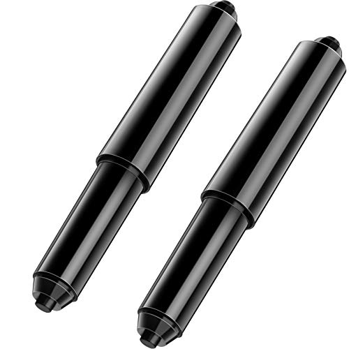 Shappy 2 Pcs Universal Toilet Paper Holder Replacement Rod Spring Loaded Plastic Retractable Paper Replacement Rod Toilet Tissue Roll Holder Insert for Bathroom Home Fixture Accessories (Black)