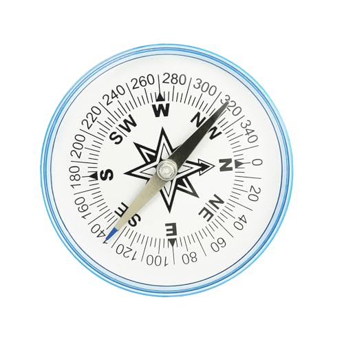 Brújula portátil redonda de 100mm para camping y senderismo miniatura 1