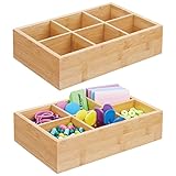 CLEVERES DESIGN: Die Aufbewahrungsbox ist in 6 praktische Fächer unterteilt und durch das offene Design kann schnell auf den geordneten Inhalt zugegriffen werden.
