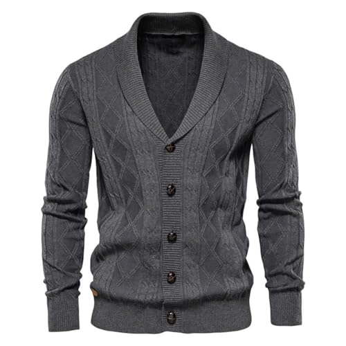 Men Casual Single Breasted Solid Color Cotton Argyle Cardigan Business Mens Cardigans Winter Fashion Sweater Man2