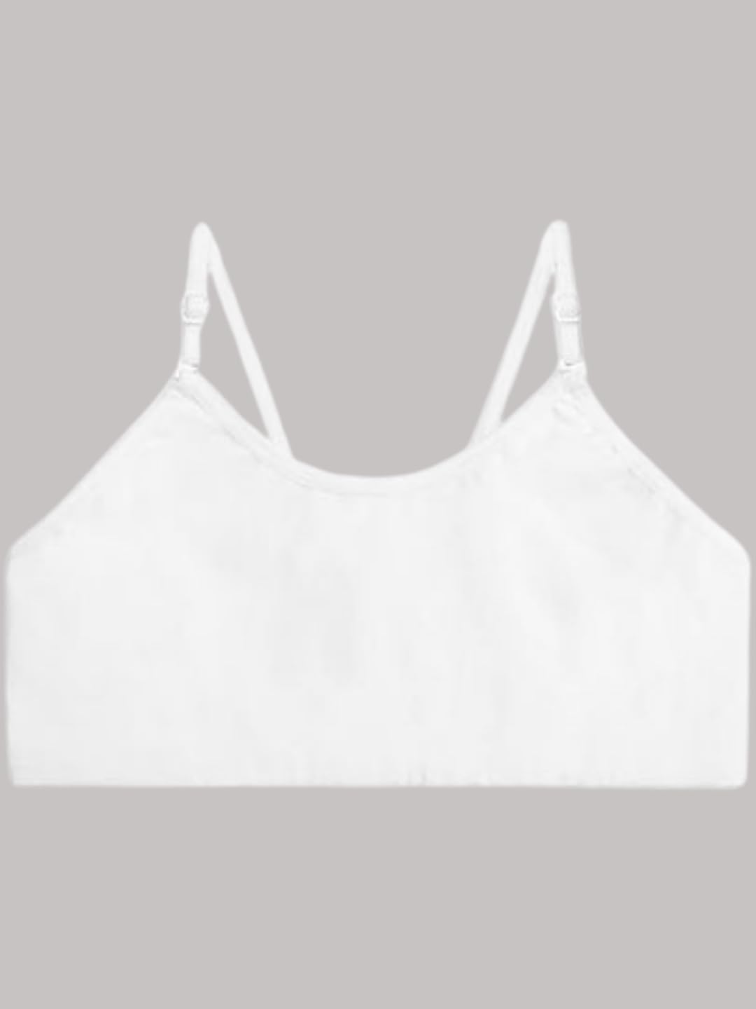 A.T.U.N. (ALL THINGS UBER NICE) Reggiseno per principianti in cotone per ragazze e adolescenti (2 pezzi), reggiseno da allenamento non imbottito con spalline regolabili, comodo abbigliamento interno
