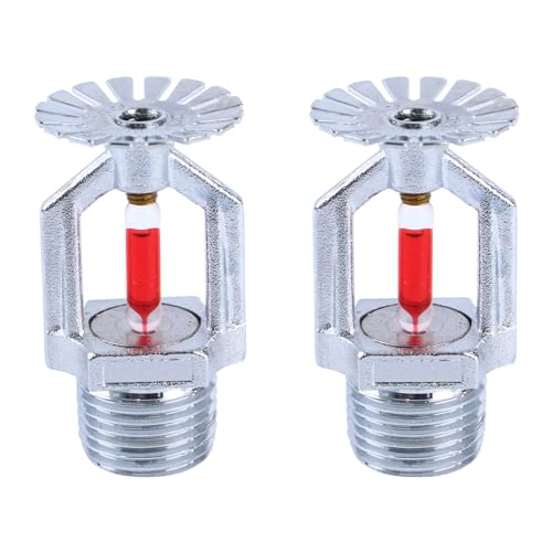 ACYOGIE 2 Pcs Fire Sprinkler Head - Copper Chrome, 1/2” NPT