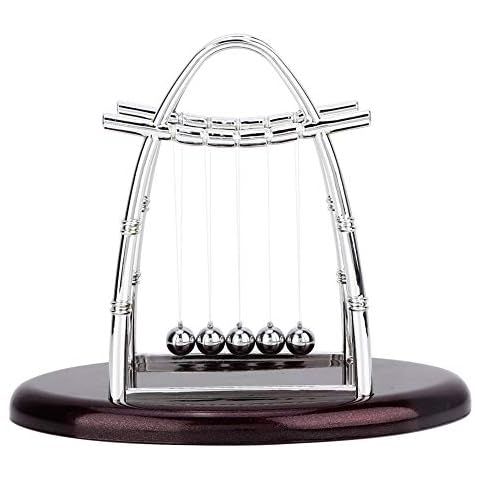 Akozon Newton's Cradle Balance Ball Newton Cradle Education Science Balance Ball Decompression Toys Ornaments Decorations Home Office Desktop Decoration Desk Toys Perpetual Motion Table Toys Cover