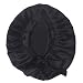 Natural Charmeuse Silk Sleep Cap Adjustable Night Slumber Head Cover Black