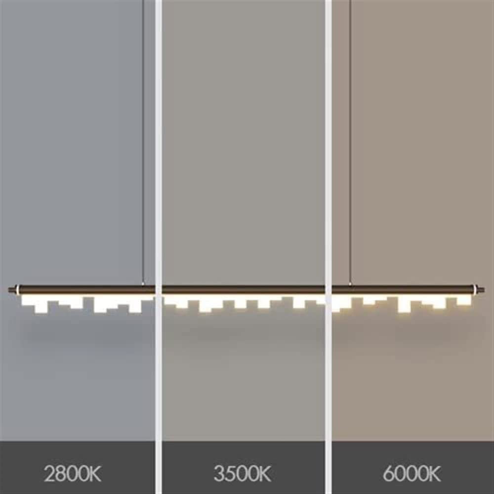 Nowoczesna lampa wisząca LED z długim paskiem, ściemniana, aluminiowa, liniowa lampa wisząca do biura, wyspy kuchennej, żyrandol, lampa wisząca, stabilizacja