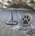 Dog Paw Stud Earrings Polished Sterling Silver Handmade in USA