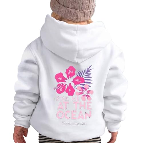 Hoodie Women Teen Oversized Fleece 2026 Sweatshirt Boy Pockets Long Sleeve Floral Print Fall Blue Hoodie Kids White 13-14 Years Back To School Outfits For Girls