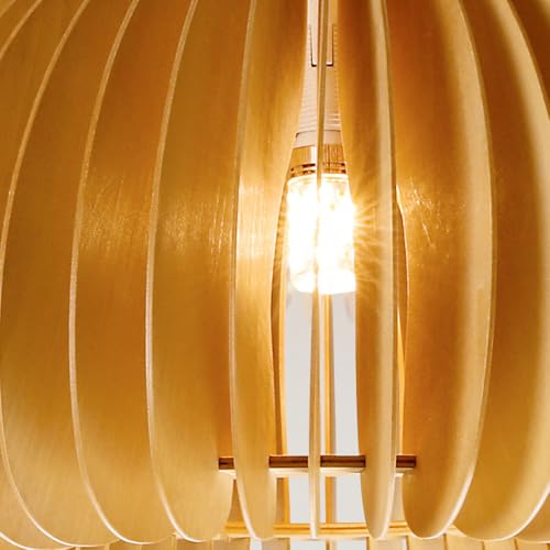 Lámpara de techo de madera para iluminar pasillos oscuros con techos bajos 3
