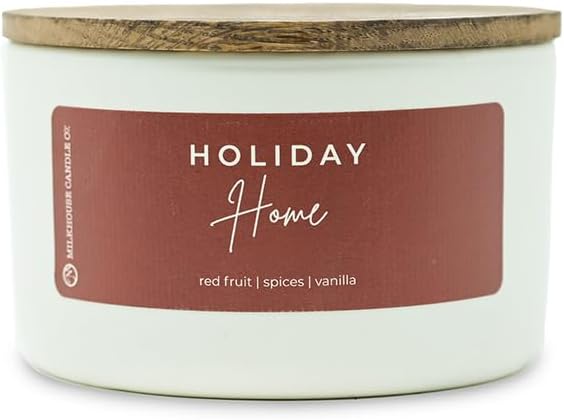 Milkhouse Candle Company Eucalyptus Lavender Soy Candle - Herbs | Lavender | Eucalyptus Scented - 10 oz Signature Statement Candle with Lid, 20+ Hour Burn Time, Made in The USA