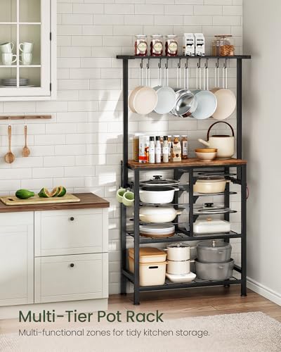 Pots-and-Pans-Organizer-Rack-Kitchen-Bakers-Rack-Multi-Tier-Storage-Shelf-Kitchen-Island-Table-Cooking-Rack-with-Pots-and-Pans-Storage-Rustic-Brown-and-Black-TPR60BF