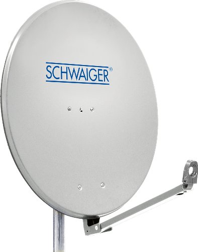 Schwaiger SPI910.0 Aluminium Offset-Parabolantenne (88 cm) hellgrau