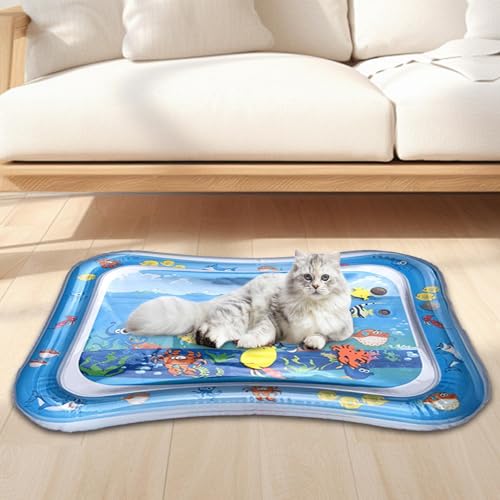 linshesf Tapete sensorial de água para gatos, tapete aquático para animais de estimação - Tapete de