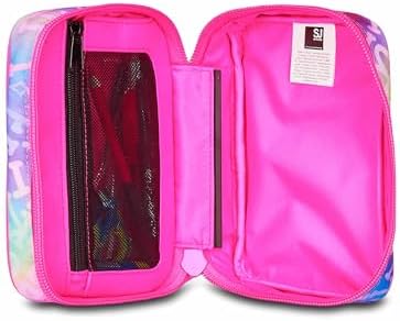 SJ GANG STYLE JAM GANG - Scortto a Scuola Multifunzionale Pink Mono Compartment con Spuntini Rimosso, Completo con Penna