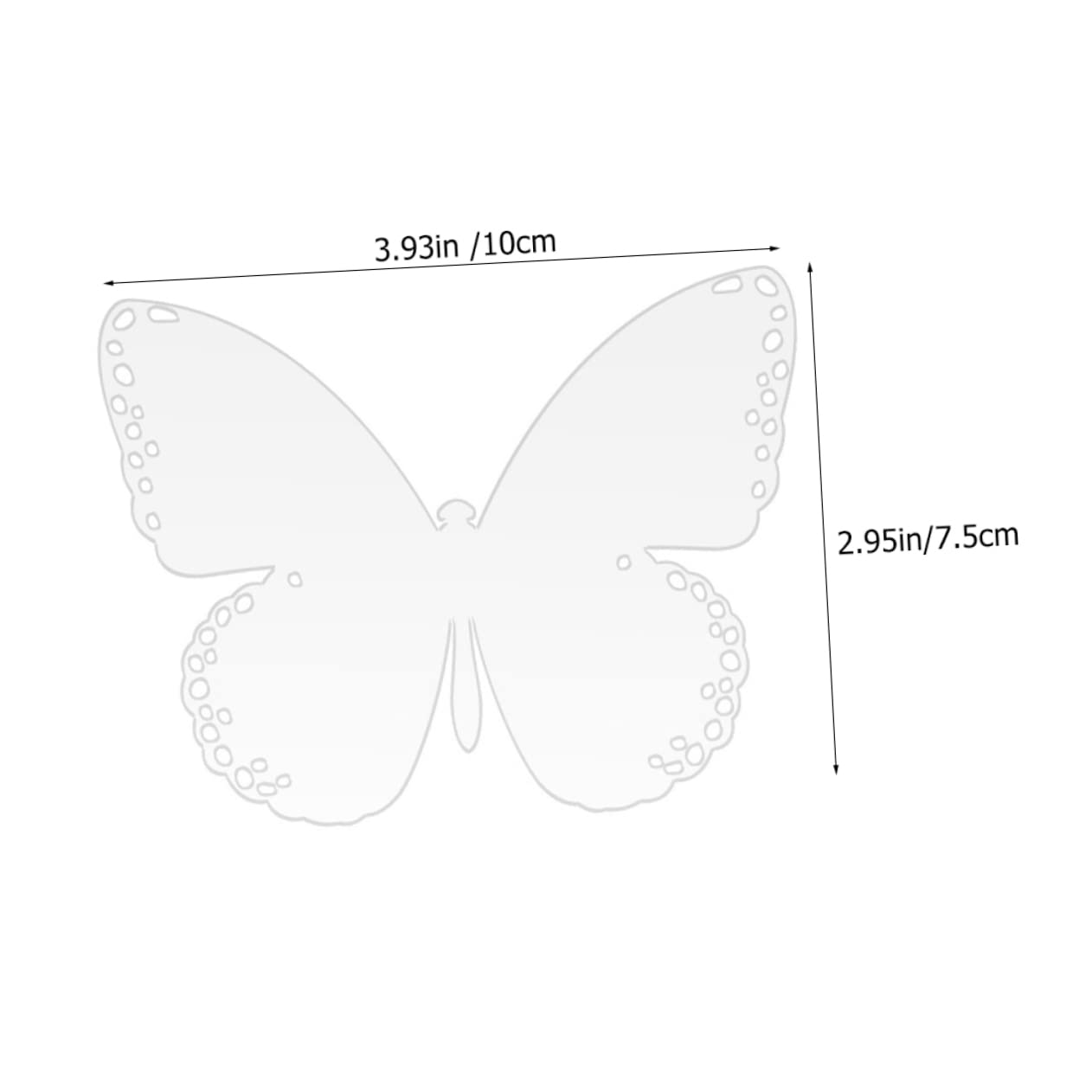 FUNOMOCYA 10 Sets Acrylic Butterfly Table Signs with Wood Base DIY Blank Wedding Place Cards Holder Decorative Reserved Table Signs for Events and Banquets
