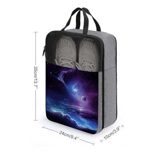Bolsa de almacenamiento para zapatos de viaje impermeable con diseño Galaxy Starry Sky 2