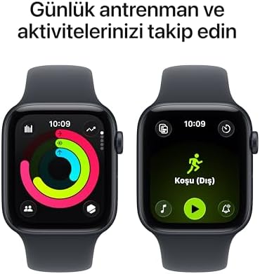Apple Watch SE 3 GPS 44 mm Gece Yarısı Alüminyum Kasa Akıllı Saat ve Gece Yarısı Spor Kordon - M/L. Fitness ve Uyku Takibi, Kalp Atış Hızı Takibi, Hep Açık Ekran, Suya Dayanıklı Tasarım - Görsel 5