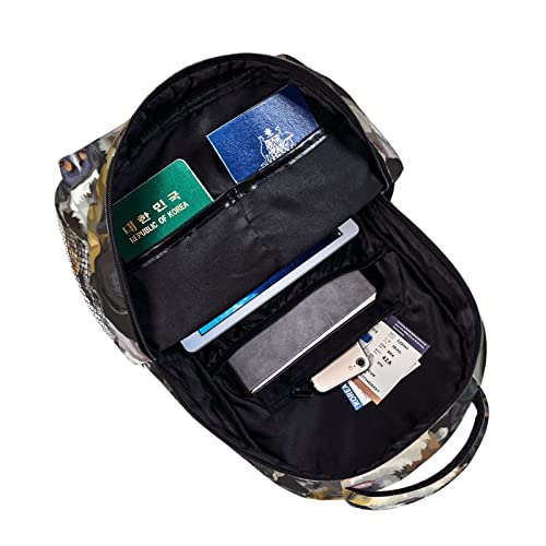 Stilvoller lässiger Rucksack mit Hundemotiv für Damen, personalisierter Laptop-Rucksack mit mehreren Taschen, Computer-Tagesrucksack für Arbeit, Geschäftsreisen, Siehe Abbildung, One size