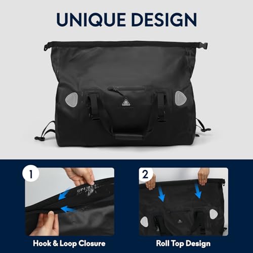 Haimont Waterproof Duffel Bag Roll-top Dry Duffel Bag with Quick-fixed Straps for Motorcycling, Rafting, Boating, SUP, Kayaking, Travel,50L by Haimont - Image 8