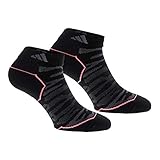 adidas Women's Superlite Prime Mesh Low Cut Socks (2 Pack), Black/Onyx/Red, Medium