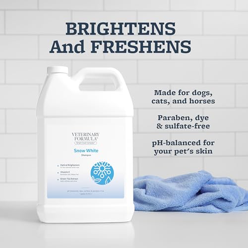 Veterinary Formula Smart Coat Complex Snow White Shampoo for Dogs and Cats, 128 Fl oz / 1 Gal – Gently Remove Stains & Yellowing Without Bleach/Peroxide – Cleans, Deodorizes & Brightens White Coats - Thumbnail 3