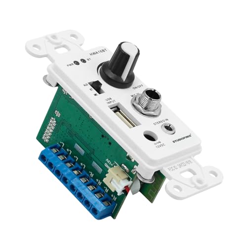 STUDIOFINIX in Wall Audio Control Amplifier Receiver Wall Plate for Sound Systems Home Theater Integration (4 Channel)