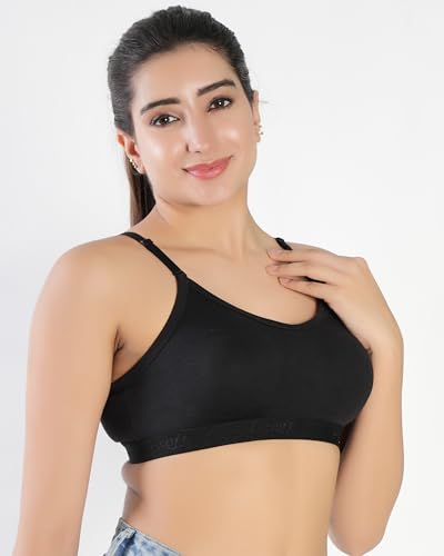 Image of Medium Impact Sports Bra for Women | Daily Use | Non-Wired | Non-Padded | Seamless Bra | Full Coverage | Suitable for Gym,Yoga,Workout