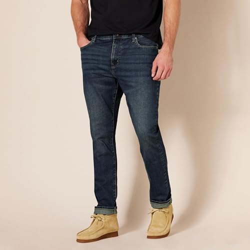 Amazon Essentials Men's Skinny-Fit Stretch Jean - Discontinued Colors, Dark Wash, 28W x 28L by Amazon Essentials - Used condition - Image 5