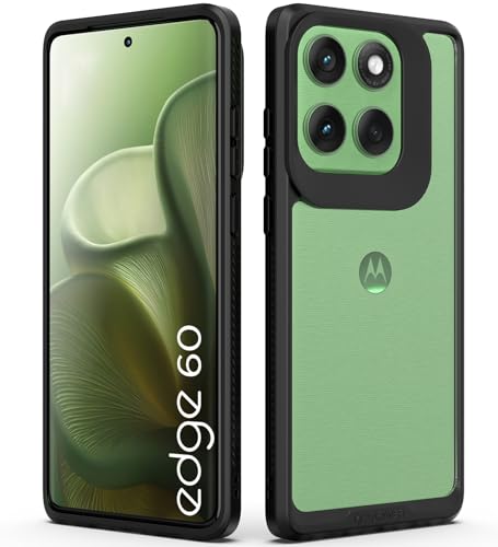 Image of KAPAVER Impulse Back Cover Case Compatible with Motorola Edge 60 (PC + TPU) (Black)